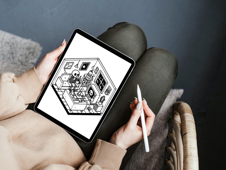 Bold and Easy Coloring Book, Spooky Corner Coloring Pages, Cute Cozy Creepy Moments Coloring, Relaxing Activity for Adults, Stress Relief
