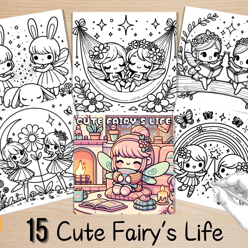 Fairy Theme Coloring Pages Etsy - Il 800x800.6461836424 Quaz 