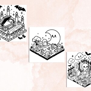 Bold and Easy Coloring Book, Spooky Corner Coloring Pages, Cute Cozy Creepy Moments Coloring, Relaxing Activity for Adults, Stress Relief