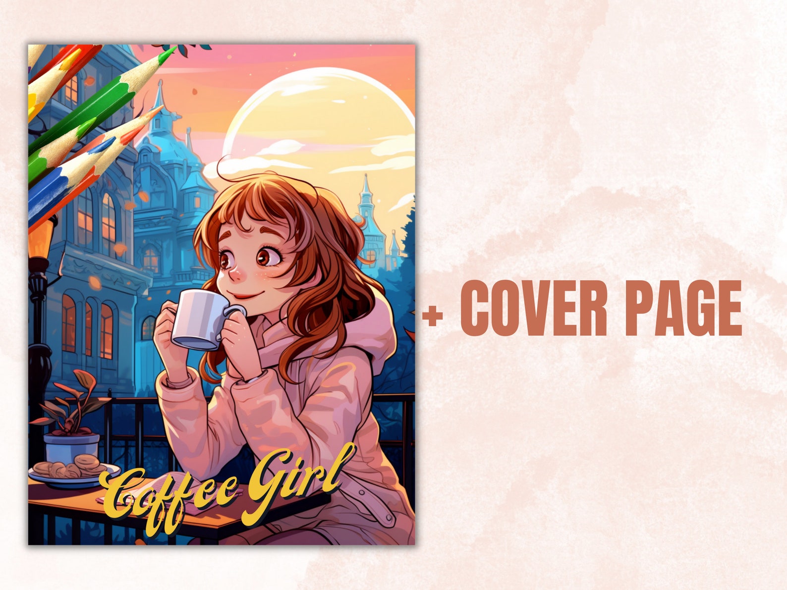 25 Coffee Lover Girl Coloring Book Printable PDF Pretty - Etsy