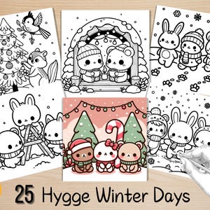 Bold and Easy Coloring Book, Hygge Winter Days Coloring Pages, Comfy Cozy Moments Coloring, Relaxing Activity for Adults, Stress Relief