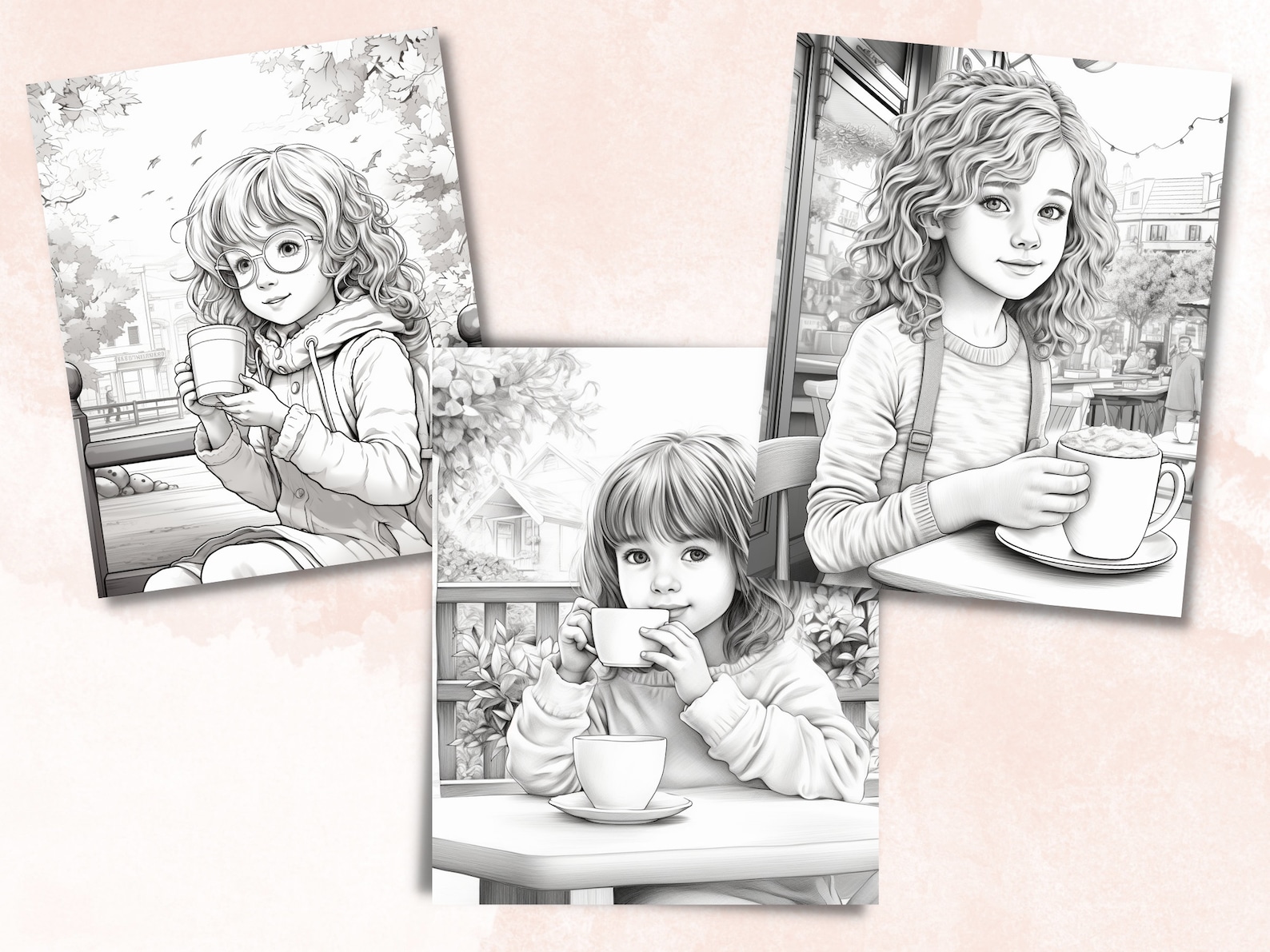 25 Coffee Lover Girl Coloring Book Printable PDF Pretty - Etsy