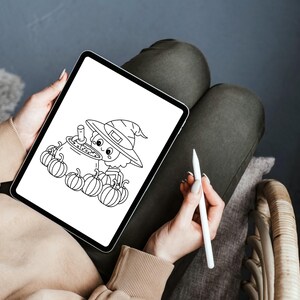 Whimsy Spooky Coloring Book, 40 Whimsical Coloring Pages, Free PNG Cover, Halloween Coloring Pages, Cute Creepy Procreate Fun for Adults