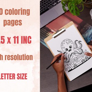 Whimsy Spooky Coloring Book, 40 Whimsical Coloring Pages, Free PNG Cover, Halloween Coloring Pages, Cute Creepy Procreate Fun for Adults