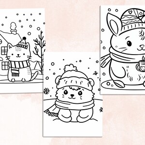 Bold and Easy Coloring Book, Cozy Cold Winter Snowy Scenes Coloring ...