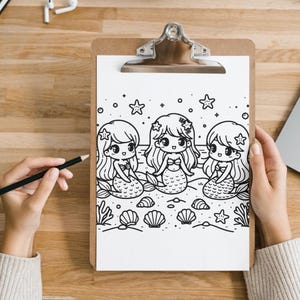 Bold and Easy Coloring Book, Mermaid Life Coloring Pages, Cute Cozy Underwater Scenes Coloring, Relaxing Activity for Adults, Stress Relief