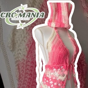 Handmade Crochet Butterfly Top & Cat Ear Beanie Set