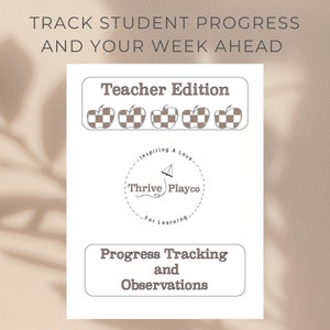 Teacher Progress Tracking/Student Observation Book