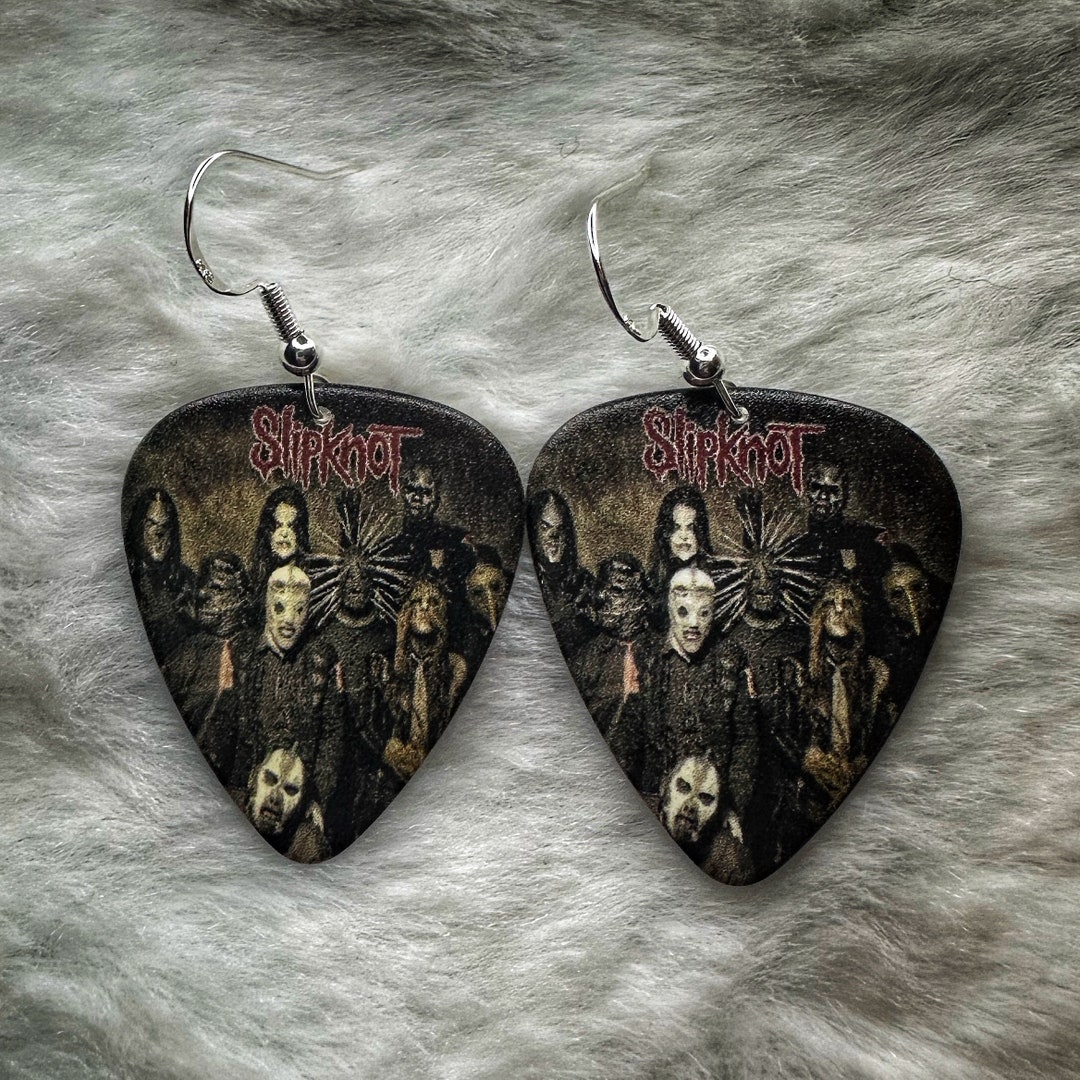 Slipknot Repurposedguitar Pick Earrings Rock and Roll Earrings Slipknot