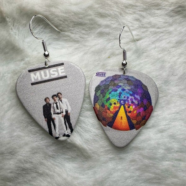 Muse Music Band - Alternative Music Gift - Guitar Pick Earrings - Music Lover Gift - Muse Fans - Concert Wear