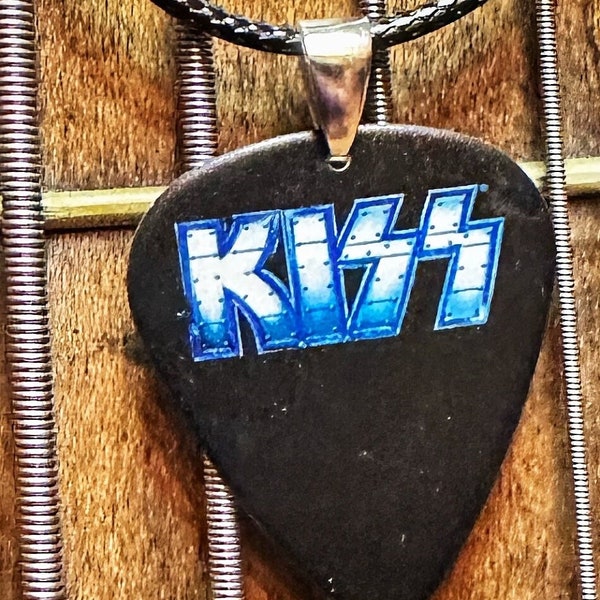 KISS Band Necklace - Guitar Pick Necklace Gift - Rock and Roll Earrings - KISS Army - Glam Rock Merch - Gifts for Her - Gifts for Him