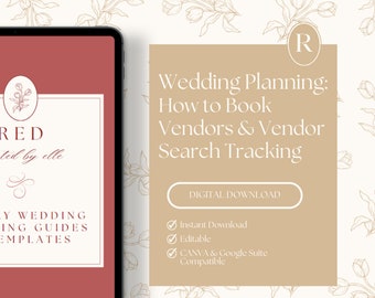 Booking Wedding Vendors Template | Wedding Planning Guide to Booking Vendors | Ultimate Wedding Vendor Selection Guide
