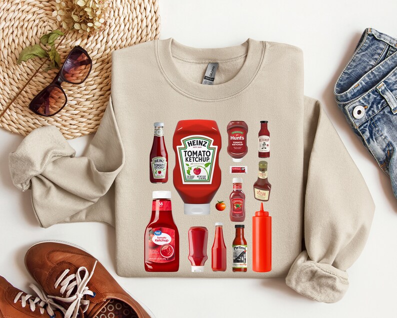 The Ketchup Sweatshirt Heinz Ketchup Gift Funny Sweatshirt Etsy