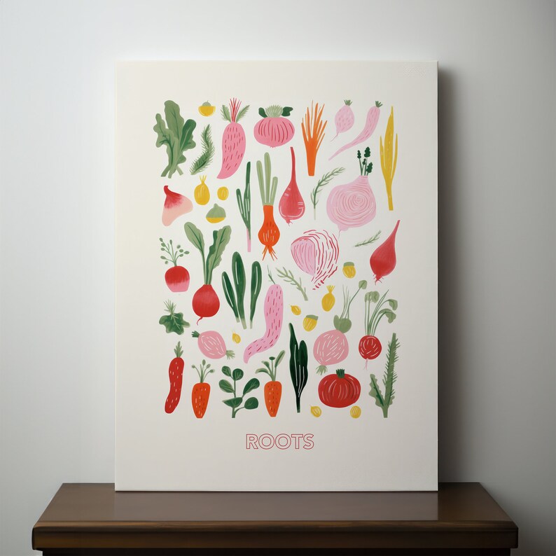 Abstract Wall art Kitchen Watercolour Printable Wall Decor for kitchen Downloadable Digital print Illustration image 2