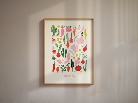 Abstract Wall art Kitchen Watercolour Printable Wall Decor for kitchen Downloadable Digital print Illustration