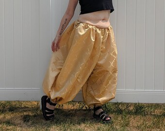 Eco-Chic Boho Genie Harem Pants - Golden Genie Princess