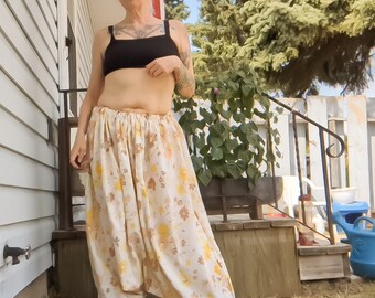 Eco-Chic Boho Genie Harem Pants - Yellow Airy Fairy