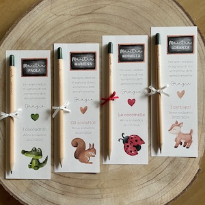 Idea regalo maestre, ringraziamento fine anno scolastico. Segnalibro piantabile. Segnalibro personalizzato