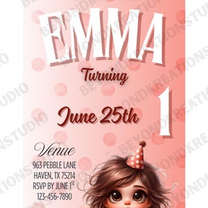 Personalized Digital Birthday Invitation | Custom Printable Invitation | Instant Download | Editable Birthday Party Invite