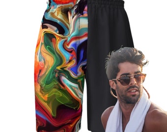 ART Print Men's Drawstring Beach Shorts. And matched swimsuits for couples!