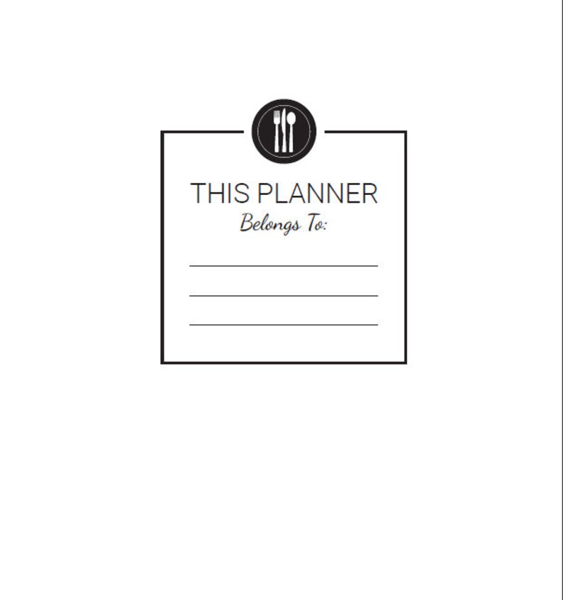 Simple Weekly Meal Planner - Etsy
