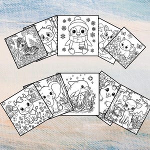 Baby Animals Coloring Pages for Kids Printable PDF Bundle - Etsy
