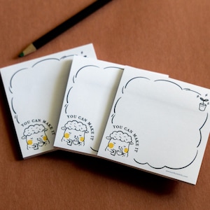 You Can Make It, Sticky Notepad, Cute Notepad, Home Office Stationery, Sticky Notes, Friend Gift