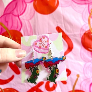 Plankton from SpongeBob earrings | SpongeBob earrings | cool earrings |  earrings inspired by SpongeBob