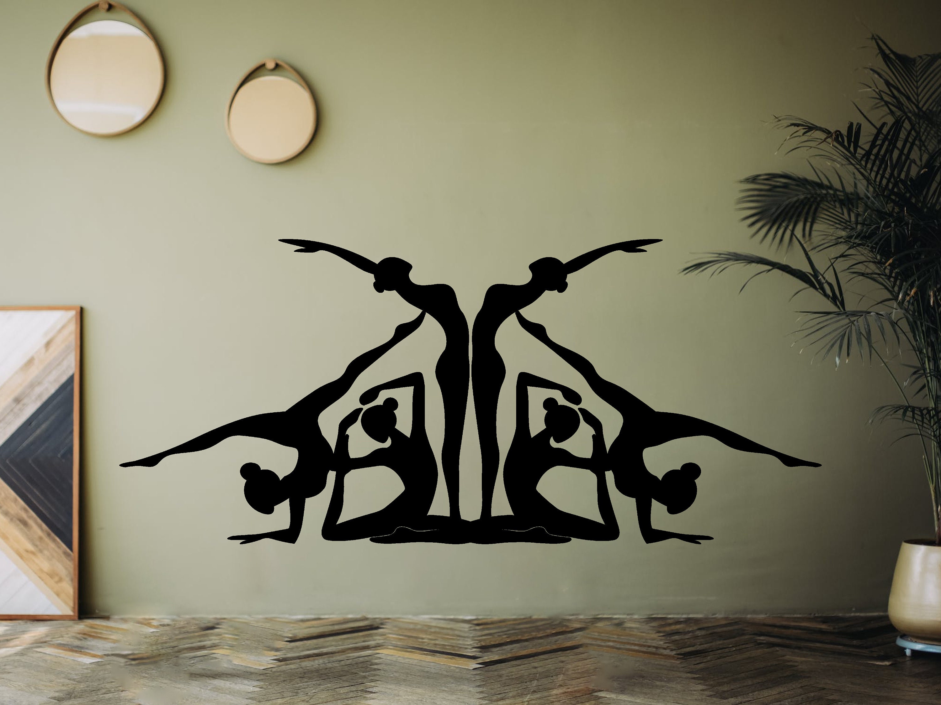 Yoga Postures Decal Yoga Poses Decal Yoga Wall Decal Sun - Etsy