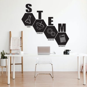 Stem wall decal Science decal Technology decal Engineering decal Art decal Math decal School Classroom decal Educational decal Stem decal