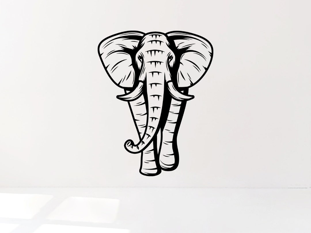 Elephant Decal Elephant Wall Decal Elephant Vinyl Decal Etsy
