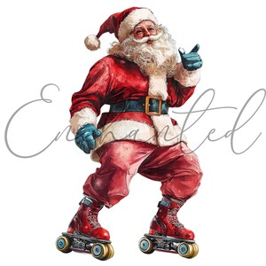Retro Santa Christmas PNG Vintage Merry Christmas PNG Funny Santa With Sunglasses Xmas Holiday Sublimation Digital Download PNG Design