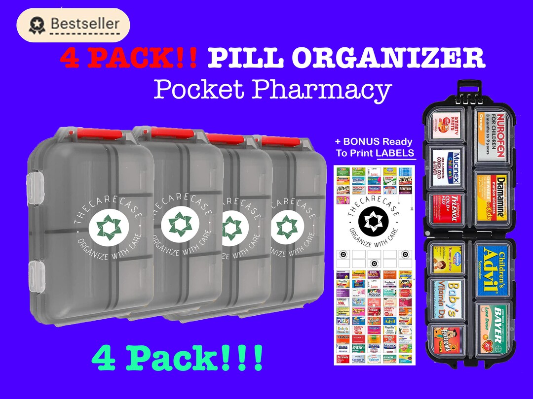 Bundle of 4 Pocket Pharmacies Ideal Gift Compact Travel Etsy