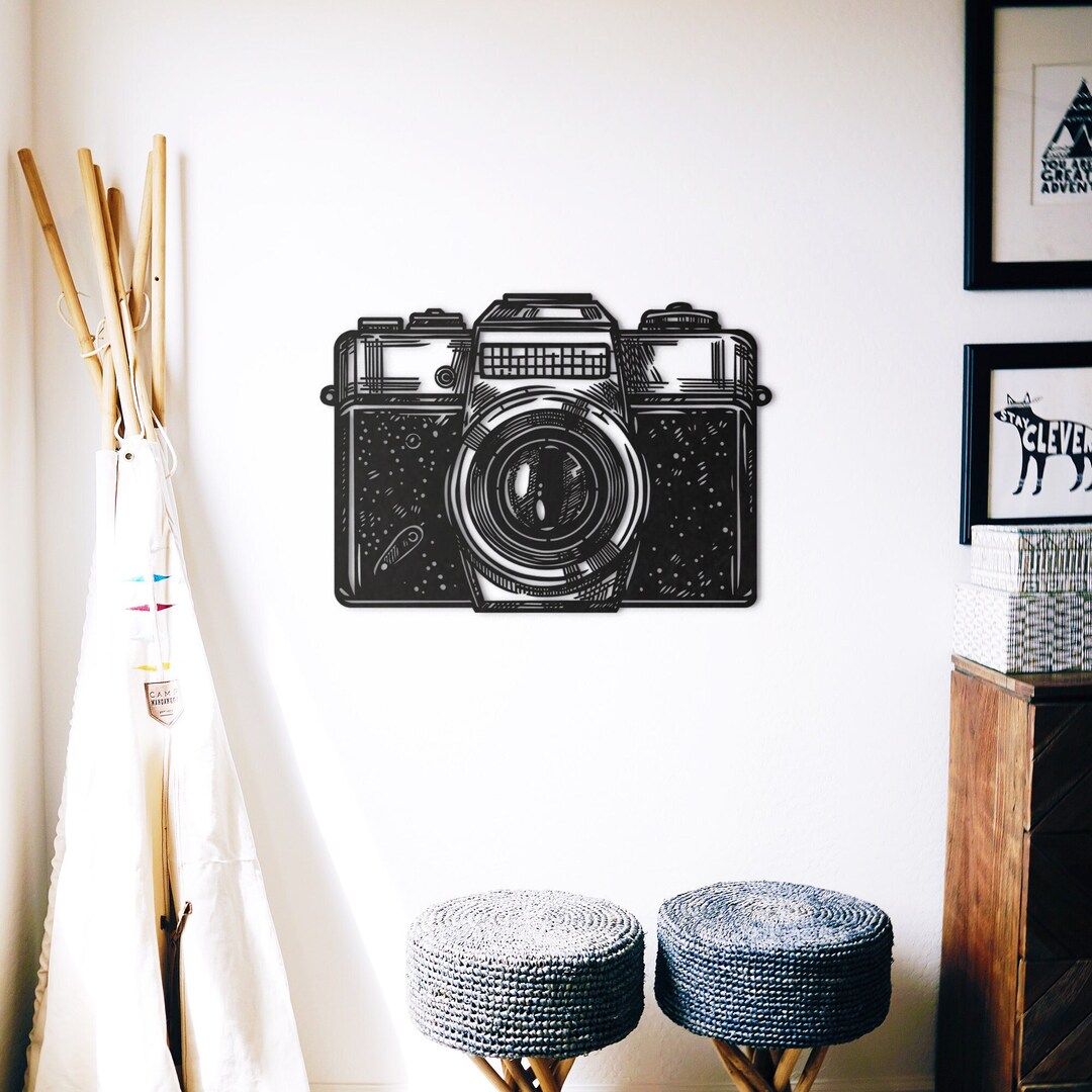 Camera Wall Art, Photographer Wall Art, Metal Wall Art, Metal Wall