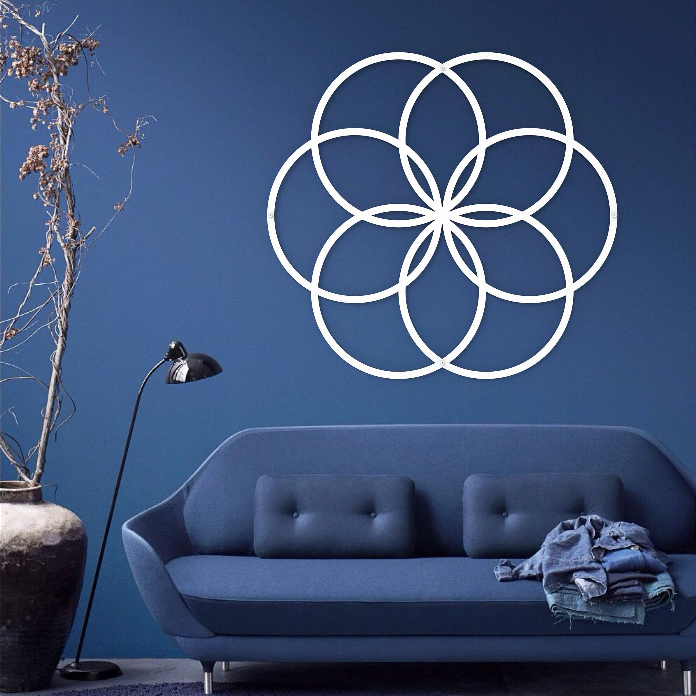 Metal Circles Wall Decor, Abstract Metal Wall Art, Large Metal Wall