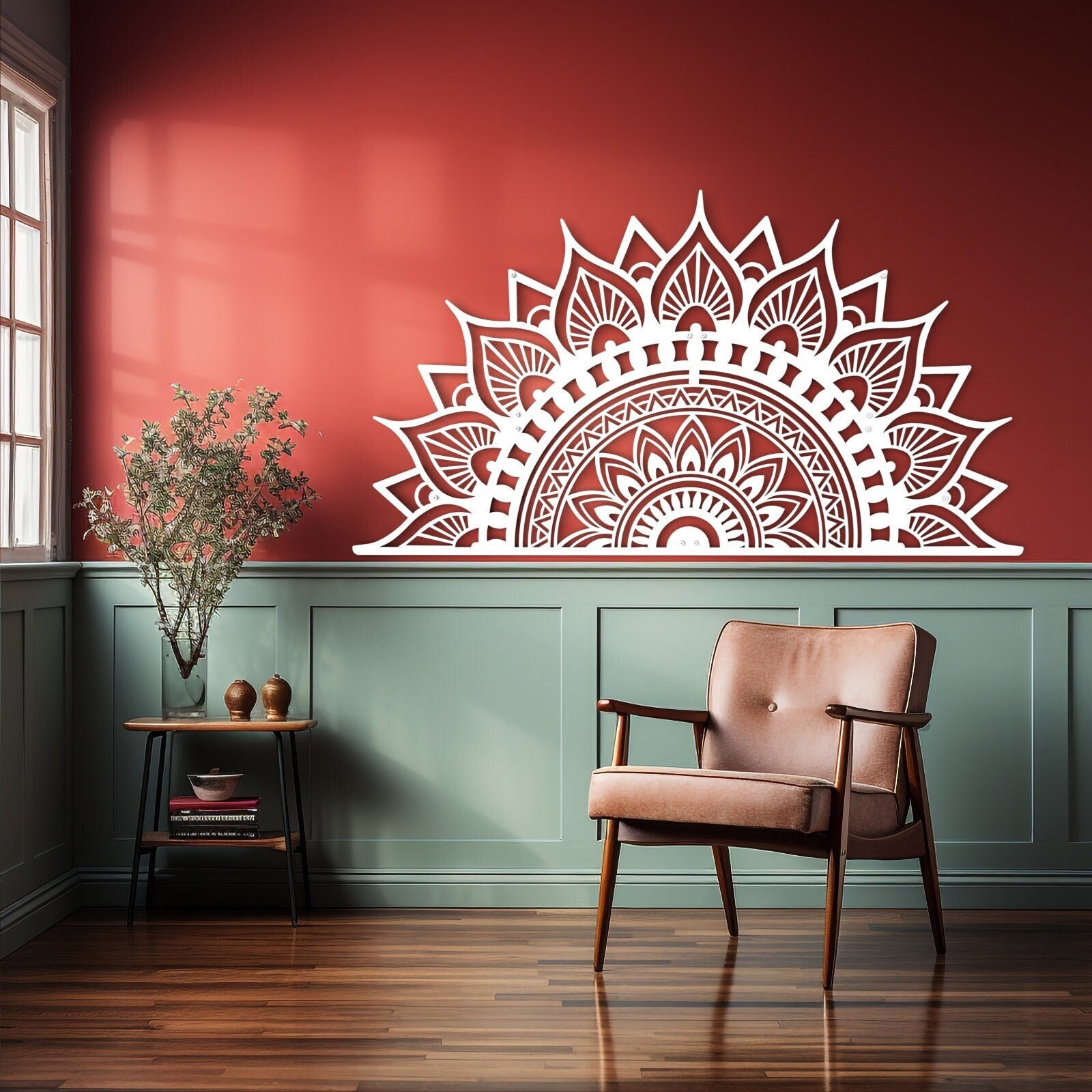 Half mandala metal wall art hotsell