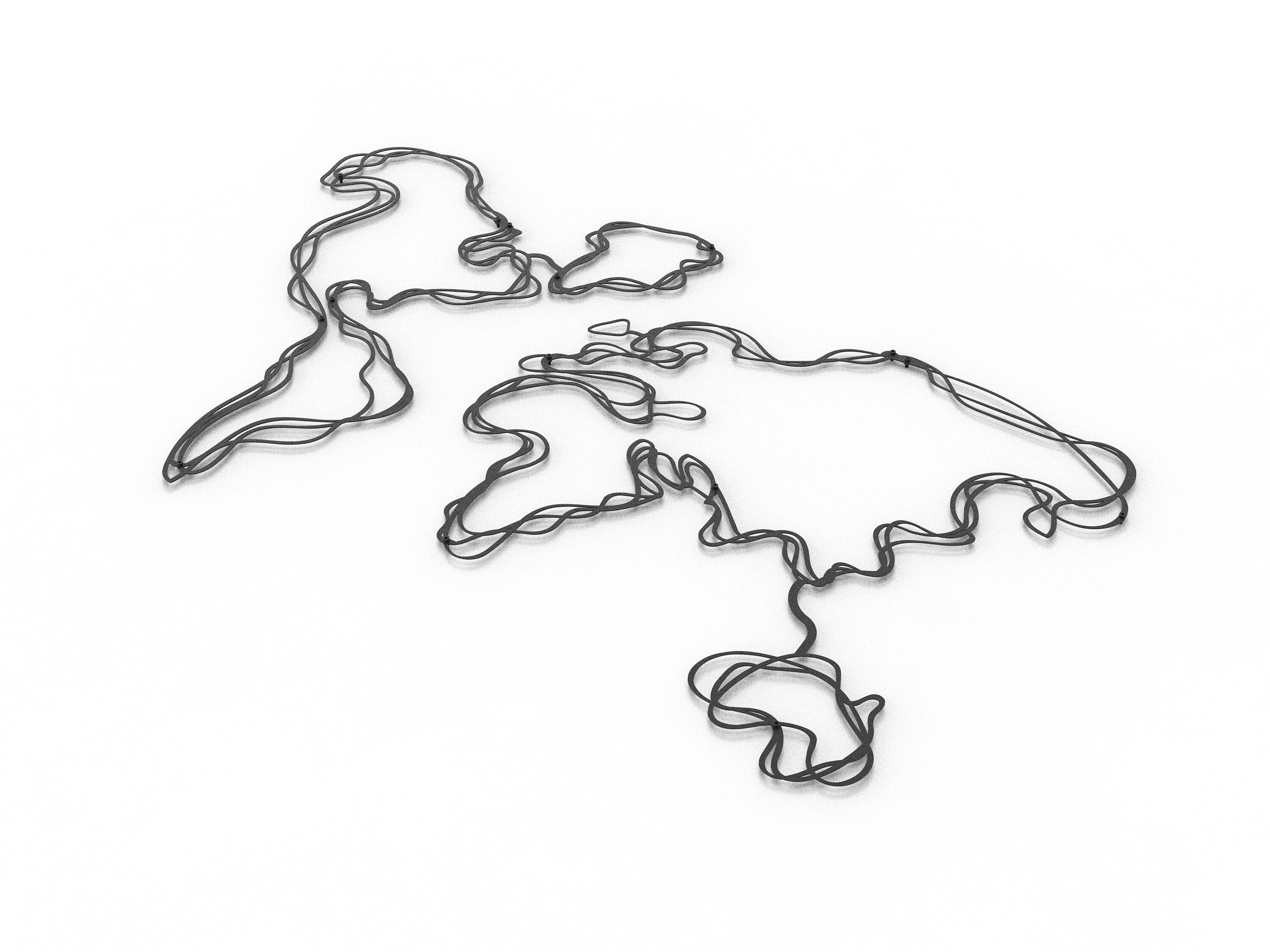 Metal World Map Metal Wall Decor Map Metal Art World Line Etsy