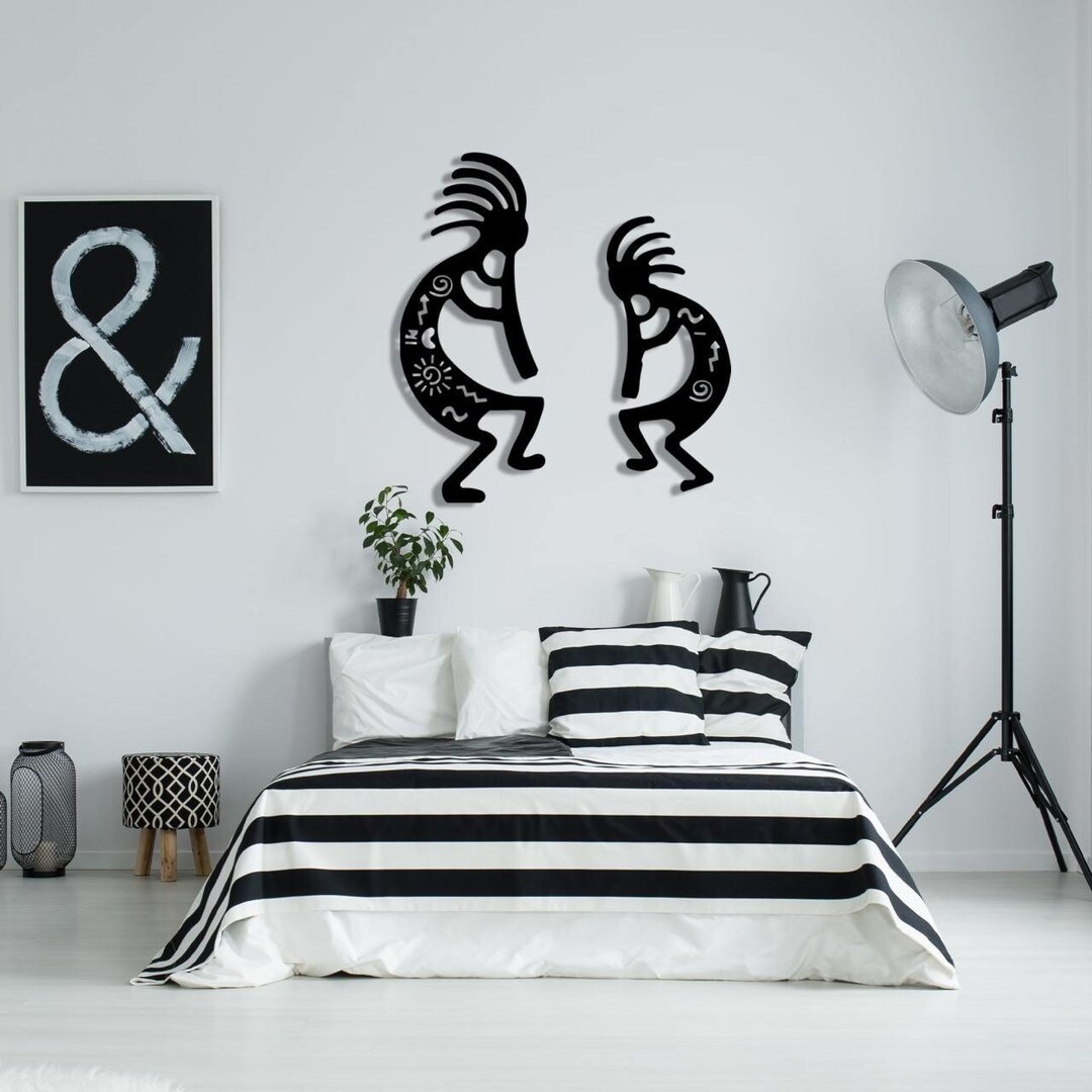 Kokopelli Metal Wall Art, Kokopelli Wall Decor, Large Metal Wall Art, Minimalist Kokopelli, 2
