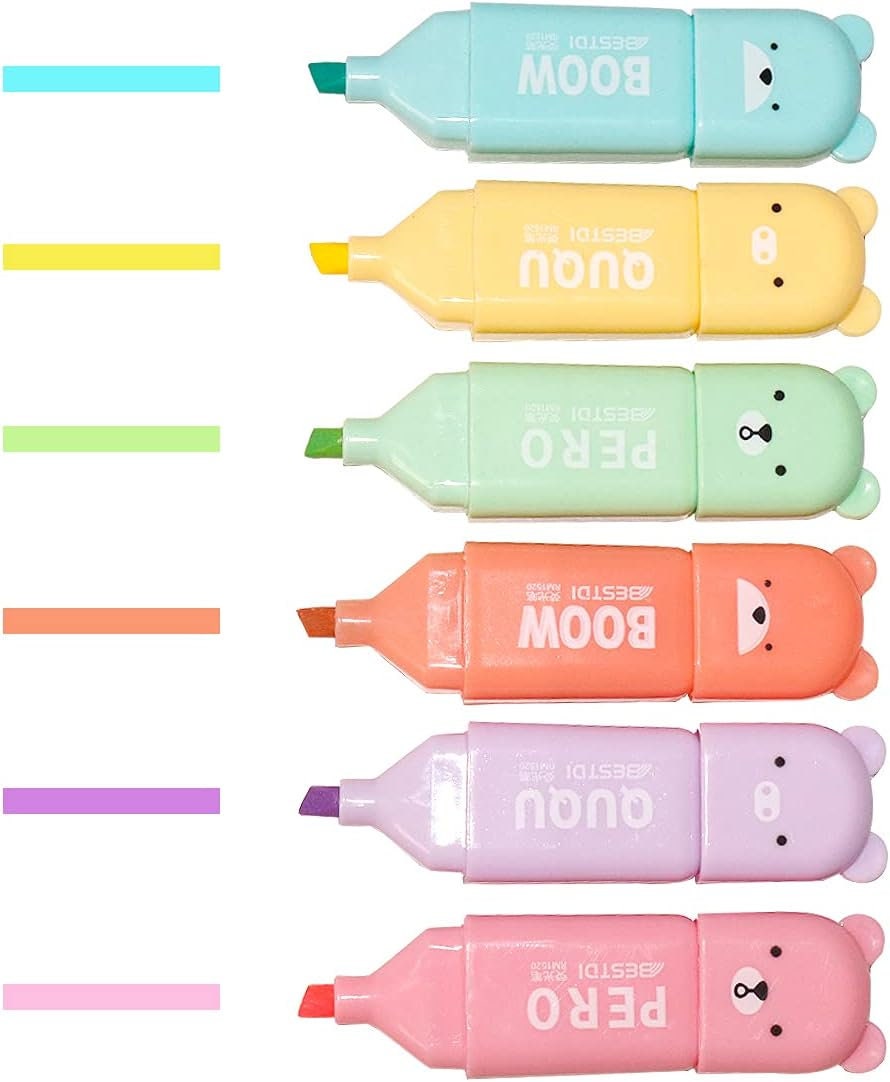 4pcs/box Lovely Graffiti Scrapbook Markers Pen Creative Cute Gradient Color  Highlighter Marker for Kids Cute Writing Supplies