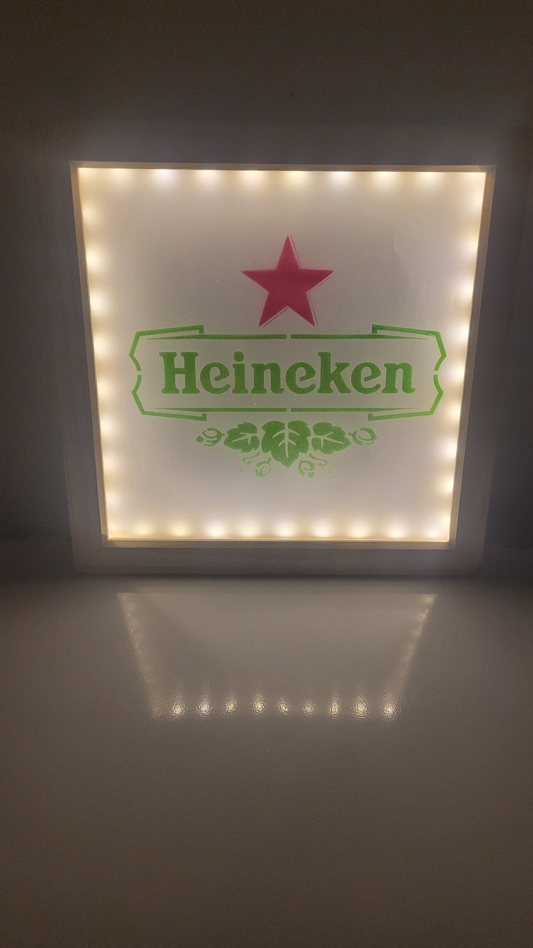 Beer Logo Box Frame With Led Lights - Etsy