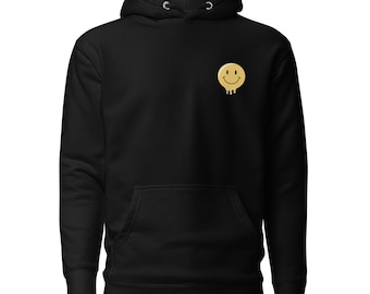 Black, simple stylish warm unisex hoodie