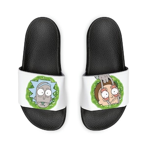 Rick and Morty Mens slides, Rick and Morty Sandals, Rick and Morty Slides, men's gift