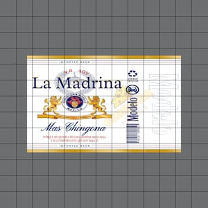 La Madrina mas chingona FICHIER PNG l Chope de bière givrée l Tarro l Modelo l Sublimation l
