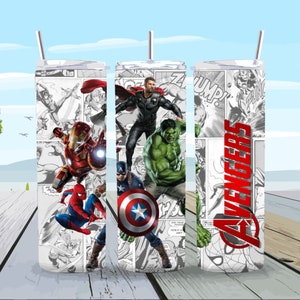 Superheroes Bundle  I  6 designs  I png  I  20 0z skinny straight tumblers