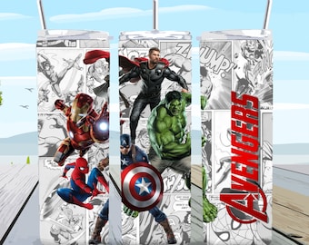 Superheroes Bundle  I  6 designs  I png  I  20 0z skinny straight tumblers