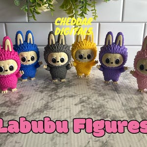 Labubu Custom 3D Printed Labubu Figure -- movable eyes – Kawaii Collectible Toy, Personalized Gift, Pastel Aesthetic
