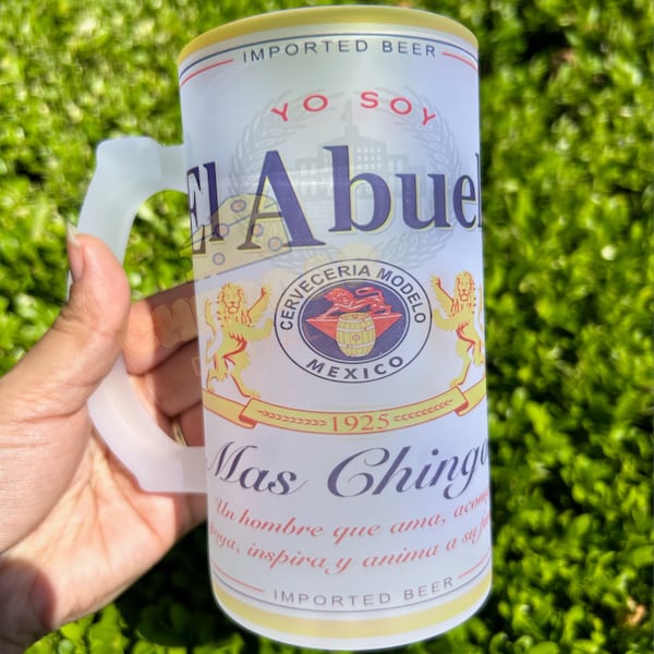 El Abuelo mas chingon PNG FILE  l  frosted beer mug  l Tarro  l  Modelo  l  Sublimation  l