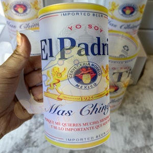 El Padrino mas chingon PNG FILE l caneca de cerveja fosca l Tarro l Modelo l Sublimação l