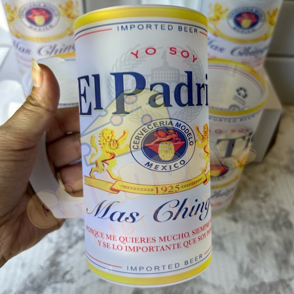 El Padrino mas chingon PNG FILE  l  frosted beer mug  l Tarro  l  Modelo  l  Sublimation  l