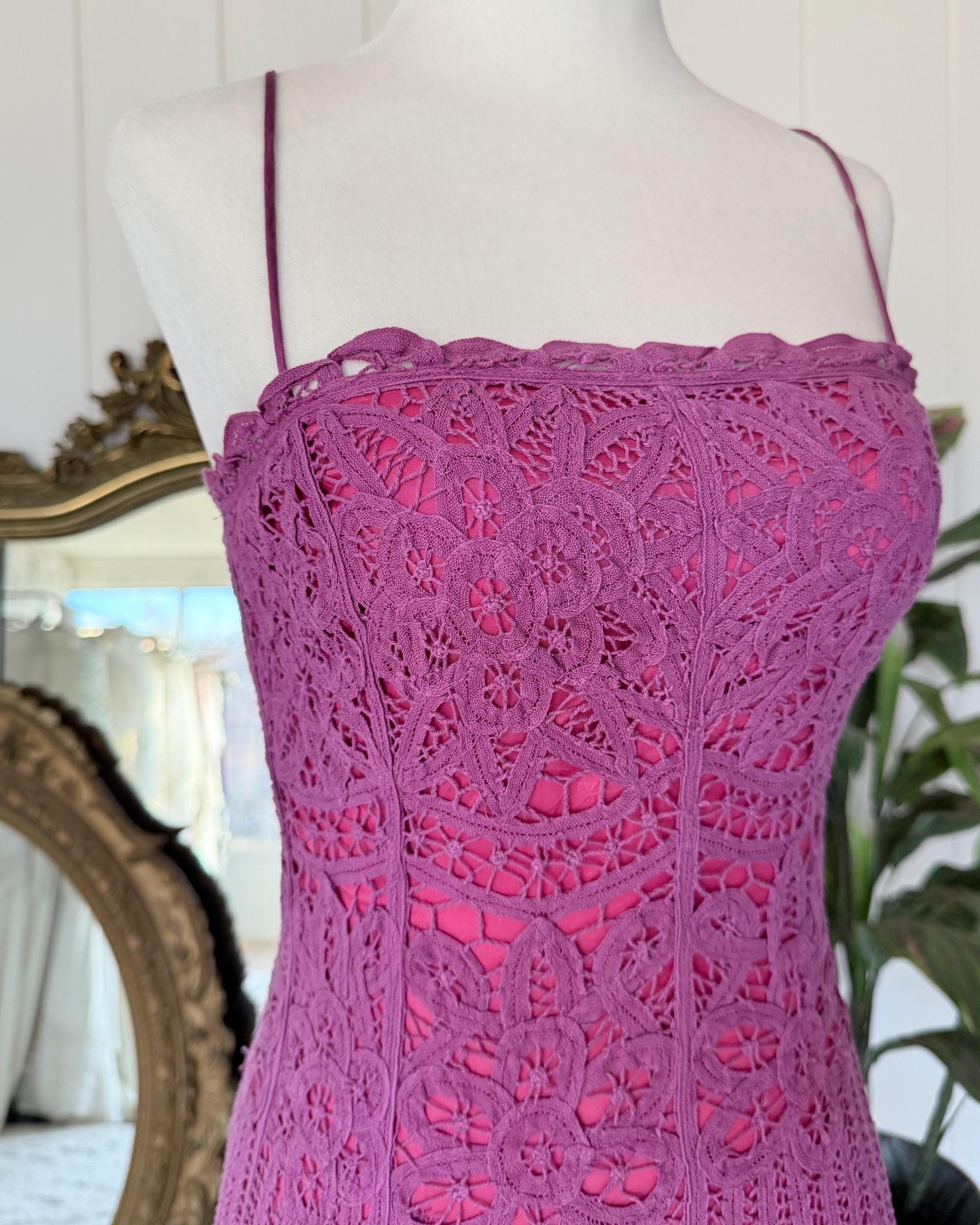 Vintage Betsey Johnson Crochet Dress Size 2 Etsy